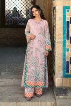 2 Piece Ready to Wear Printed Kaftan Set (Pink)