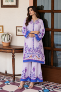 2 Piece Ready to Wear Printed Co-ord Set (Lilac)