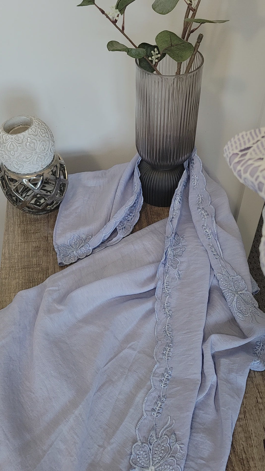 3 Piece Ready to Wear Luxury Embroidered Cutwork Suit - Lilac