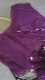 3 Piece Ready to Wear Luxury Net Suit - Plum
