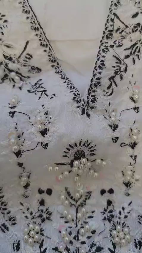 3 Piece Ready to Wear Embroidered Suit (White)